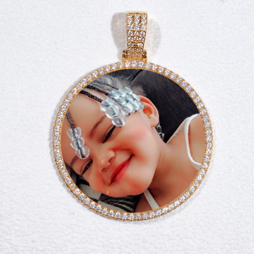 MEDIUM 3D CIRCLE CUSTOM PICTURE PENDANT