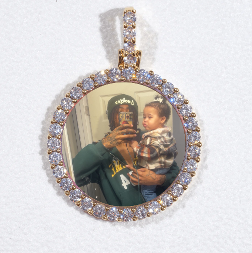 3D CIRCLE CUSTOM PICTURE PENDANT SMALL SIZE
