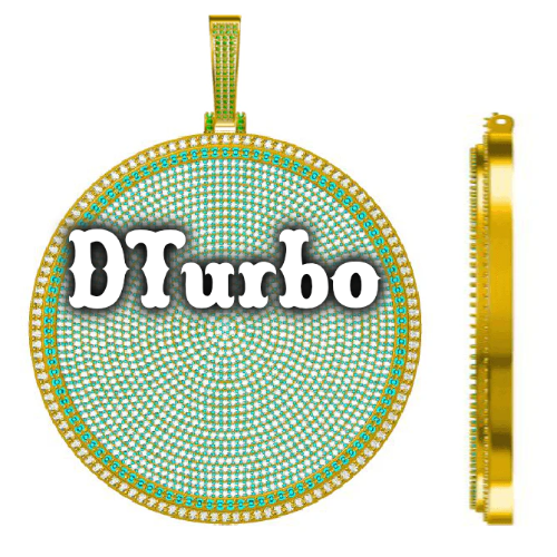 CUSTOM LETTER NECKLACE 3D BIG DISC