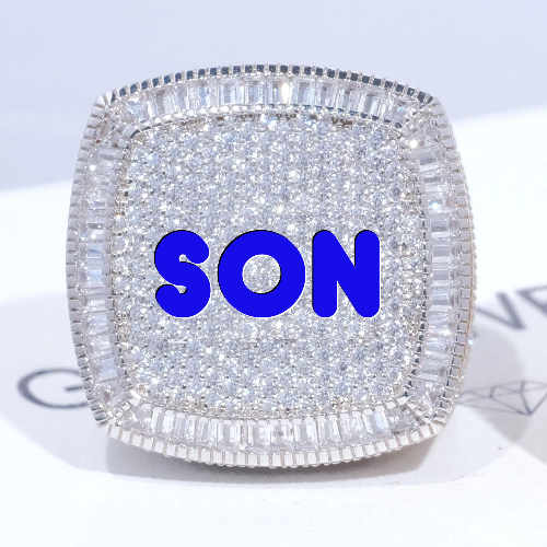 CUSTOM LETTER 3D ICED RING
