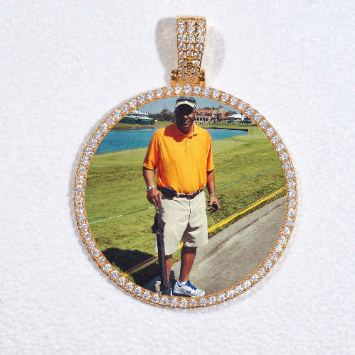 MEDIUM 3D CIRCLE CUSTOM PICTURE PENDANT