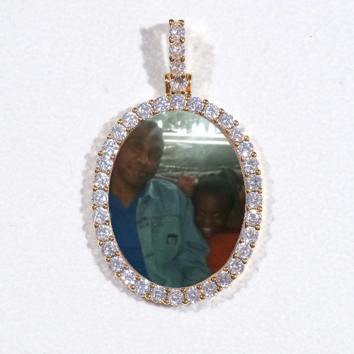 3D Oval Custom Picture Pendant