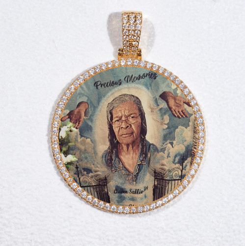 MEDIUM 3D CIRCLE CUSTOM PICTURE PENDANT