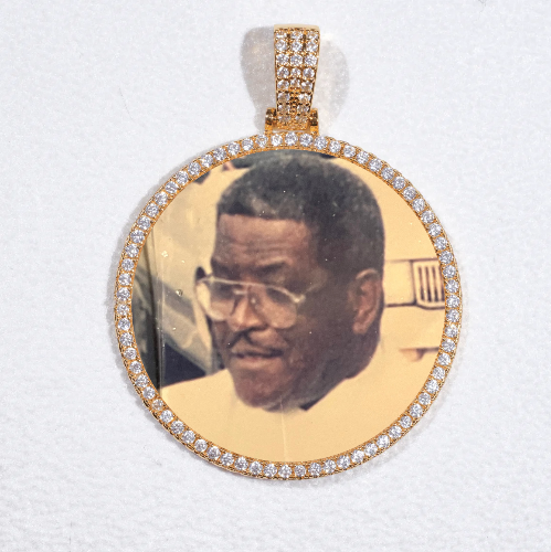 MEDIUM 3D CIRCLE CUSTOM PICTURE PENDANT