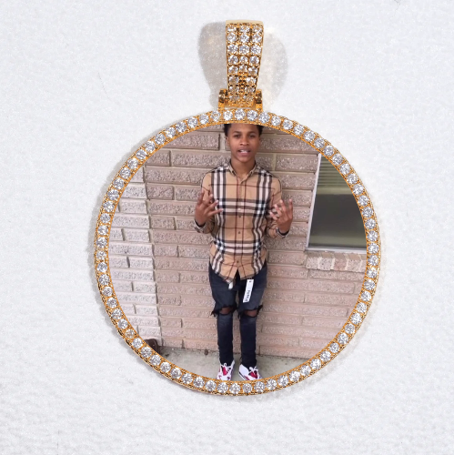 MEDIUM 3D CIRCLE CUSTOM PICTURE PENDANT
