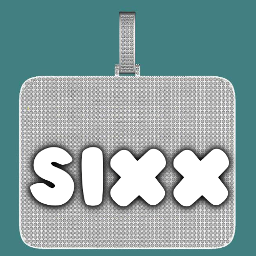 CUSTOM LETTER NECKLACE 3D BIG SQUARE