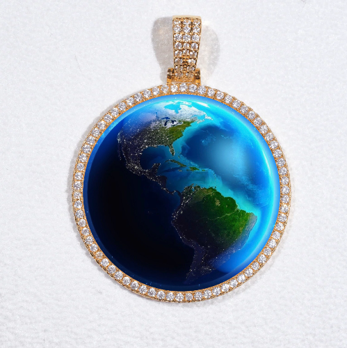 MEDIUM 3D CIRCLE CUSTOM PICTURE PENDANT
