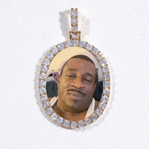 3D Oval Custom Picture Pendant