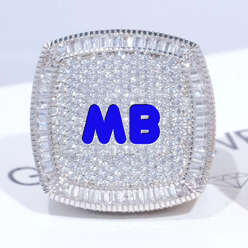 CUSTOM LETTER 3D ICED RING