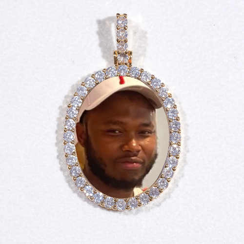 3D Oval Custom Picture Pendant
