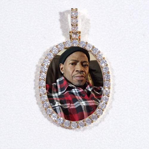 3D Oval Custom Picture Pendant