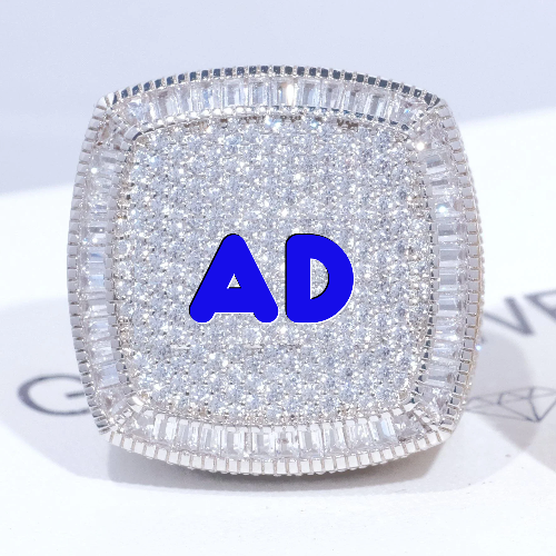 CUSTOM LETTER 3D ICED RING