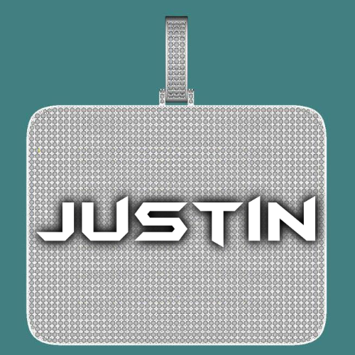 CUSTOM LETTER NECKLACE 3D BIG SQUARE