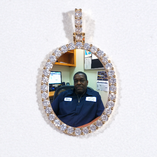 3D Oval Custom Picture Pendant