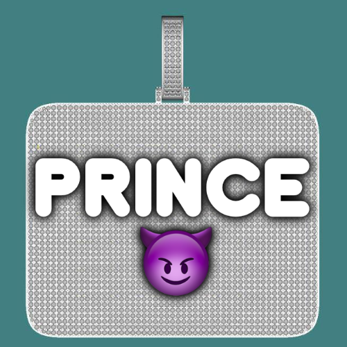 CUSTOM LETTER NECKLACE 3D BIG SQUARE
