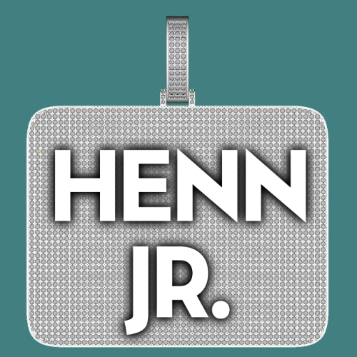 CUSTOM LETTER NECKLACE 3D BIG SQUARE