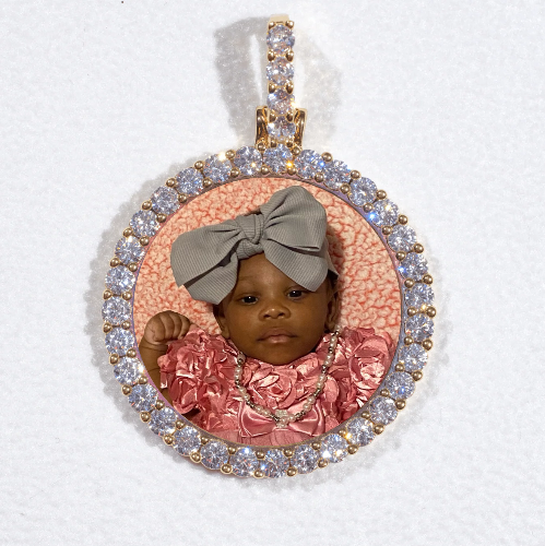 3D CIRCLE CUSTOM PICTURE PENDANT SMALL SIZE
