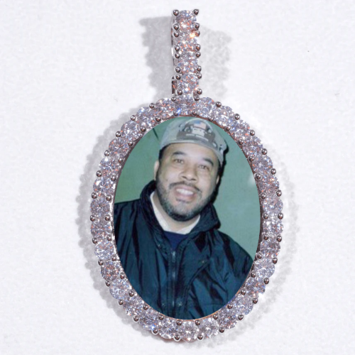 Large 3D Oval Custom Picture Pendant