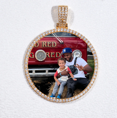MEDIUM 3D CIRCLE CUSTOM PICTURE PENDANT