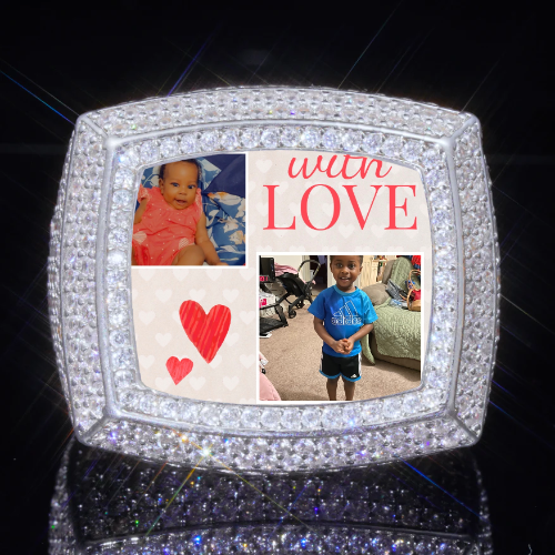3D CUSTOM PICTURE ICED RING