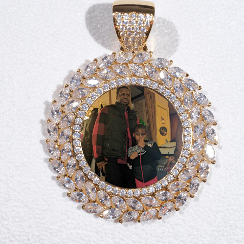 Large 3D Wheat Ear Custom Picture Pendant