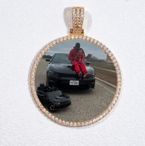 MEDIUM 3D CIRCLE CUSTOM PICTURE PENDANT