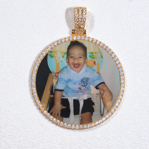 MEDIUM 3D CIRCLE CUSTOM PICTURE PENDANT