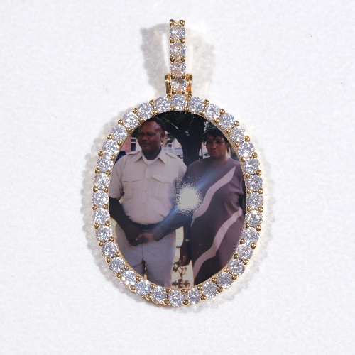 3D Oval Custom Picture Pendant