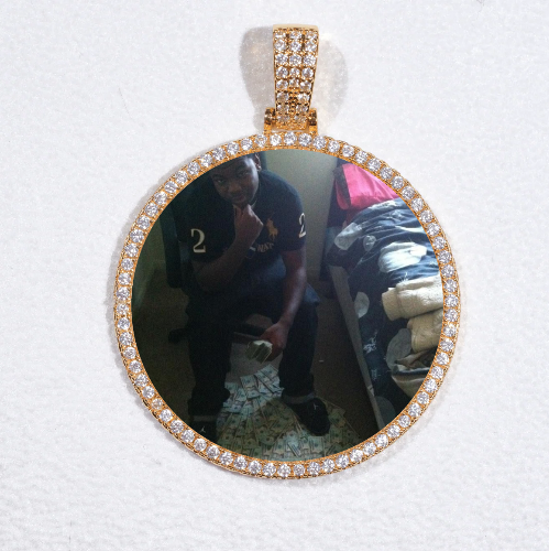MEDIUM 3D CIRCLE CUSTOM PICTURE PENDANT