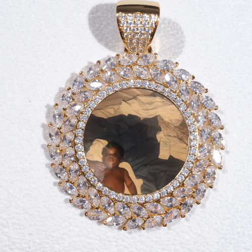 Large 3D Wheat Ear Custom Picture Pendant