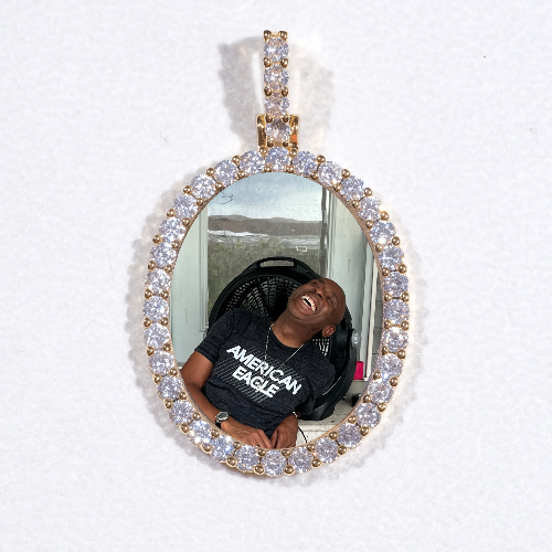 3D Oval Custom Picture Pendant
