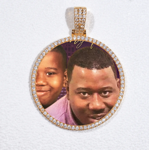 MEDIUM 3D CIRCLE CUSTOM PICTURE PENDANT