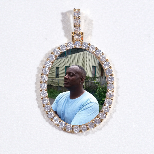 3D Oval Custom Picture Pendant