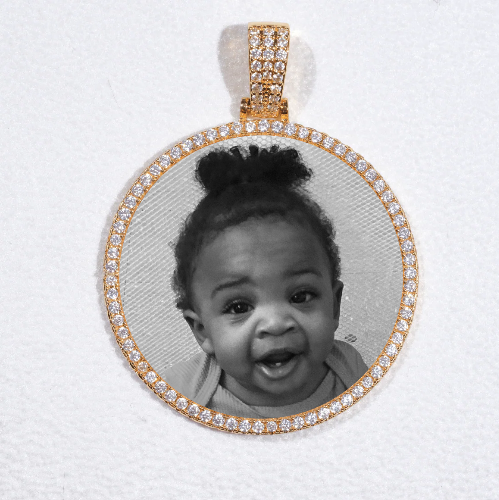 MEDIUM 3D CIRCLE CUSTOM PICTURE PENDANT