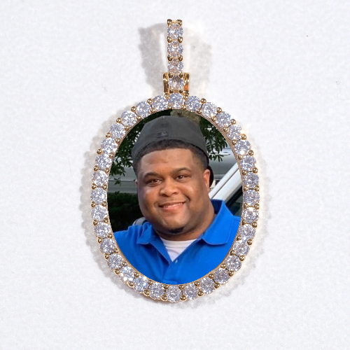 3D Oval Custom Picture Pendant