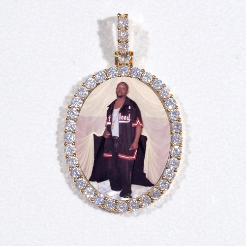 3D Oval Custom Picture Pendant