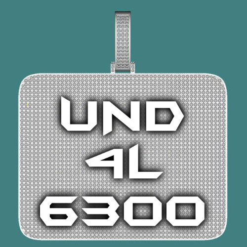 CUSTOM LETTER NECKLACE 3D BIG SQUARE