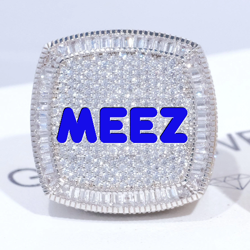 CUSTOM LETTER 3D ICED RING