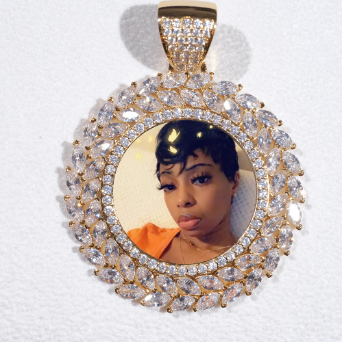 Large 3D Wheat Ear Custom Picture Pendant