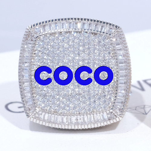 CUSTOM LETTER 3D ICED RING