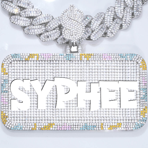 CUSTOM LETTER NECKLACE 3D COLORFUL SQUARE