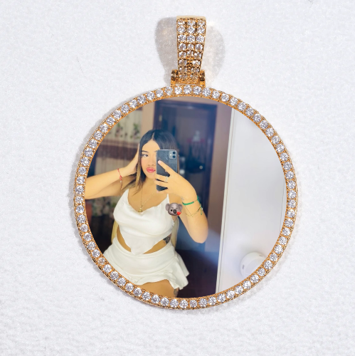 MEDIUM 3D CIRCLE CUSTOM PICTURE PENDANT