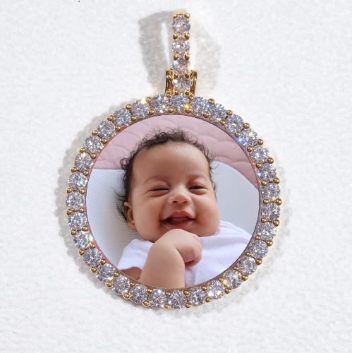 3D CIRCLE CUSTOM PICTURE PENDANT SMALL SIZE