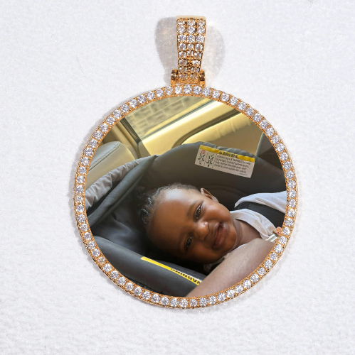 MEDIUM 3D CIRCLE CUSTOM PICTURE PENDANT