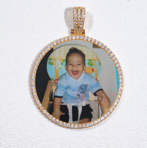 MEDIUM 3D CIRCLE CUSTOM PICTURE PENDANT