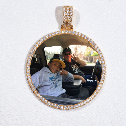 MEDIUM 3D CIRCLE CUSTOM PICTURE PENDANT