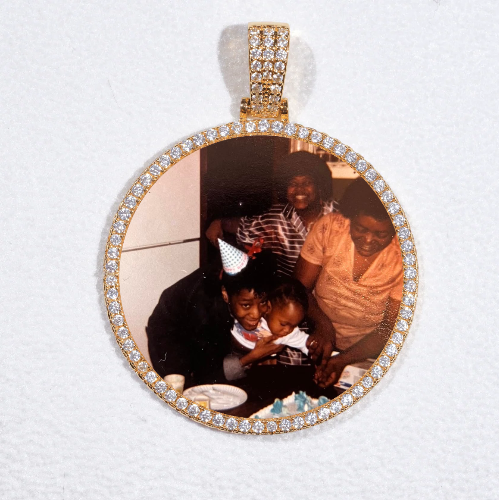 MEDIUM 3D CIRCLE CUSTOM PICTURE PENDANT