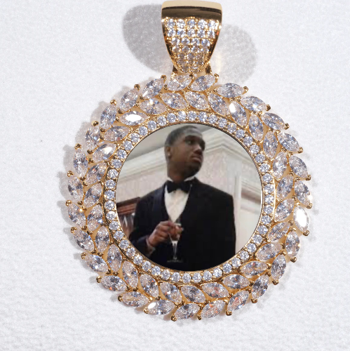 Large 3D Wheat Ear Custom Picture Pendant