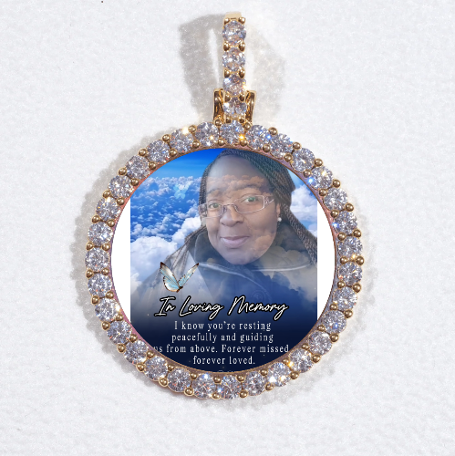 3D CIRCLE CUSTOM PICTURE PENDANT SMALL SIZE