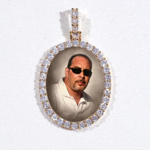 3D Oval Custom Picture Pendant